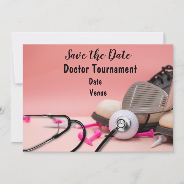 Invitation Golf pour médecin personnel médical tournoi dame r (Devant)