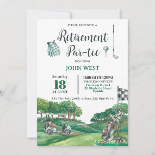 Invitation Golf Retraite Party Green Trees Course