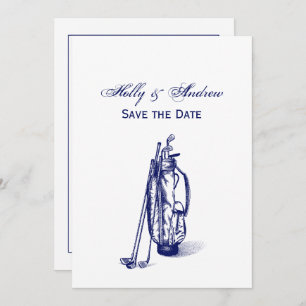 Invitation Golf Sac Golf Club Bleu