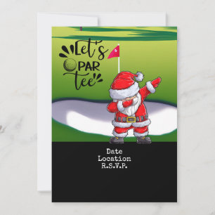 Invitation Golf Santa Claus Noël Fête de Noël Enregistrer la