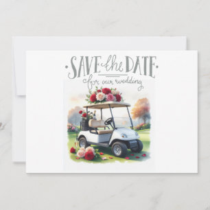 Invitation Golf Sauvegarder la date pour la fête de mariage