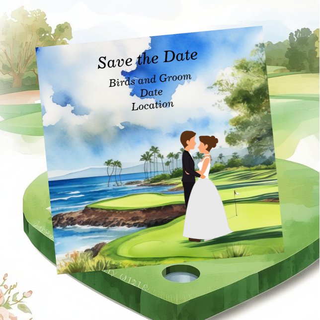 Invitation Golf Sauver la Date Fête de Mariage (Créateur téléchargé)