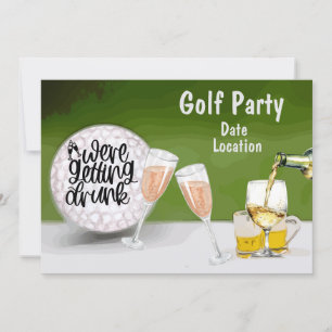 Invitation Golf Sauvez la date pour Bachelorette Party