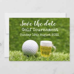 Invitation Golf Sauvez la date Tournoi de golf avec bière
