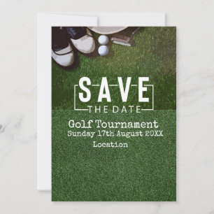 Invitation Golf Sauvez la date Tournoi de golf sur vert