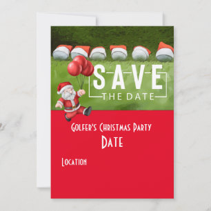 Invitation Golf Save the Date Christmas Party Golf ball Père