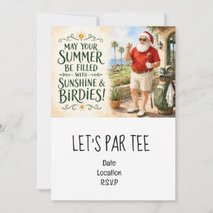 Invitation Golf Soyons Par tee fête de Noël pour golfeur