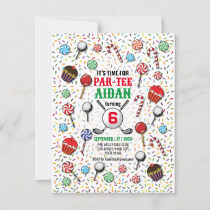 Invitation Golf sur mesure Anniversaire Par Tee Design