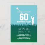 Invitation Golf Swinging 60th Birthday Party<br><div class="desc">Golf Swing 60th Birthday Party Invitations.</div>