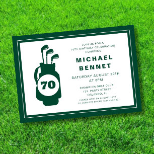 Invitation Golfe Moderne 70e Anniversaire