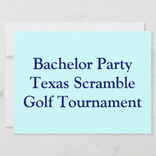 Invitation Golfer Golf Bachelor party de golf.