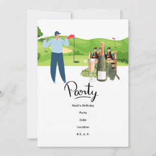 Invitation Golfer Partons Tee pour la fête