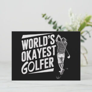 Invitation Golfeur le plus moyen du monde Amateur de golf drô