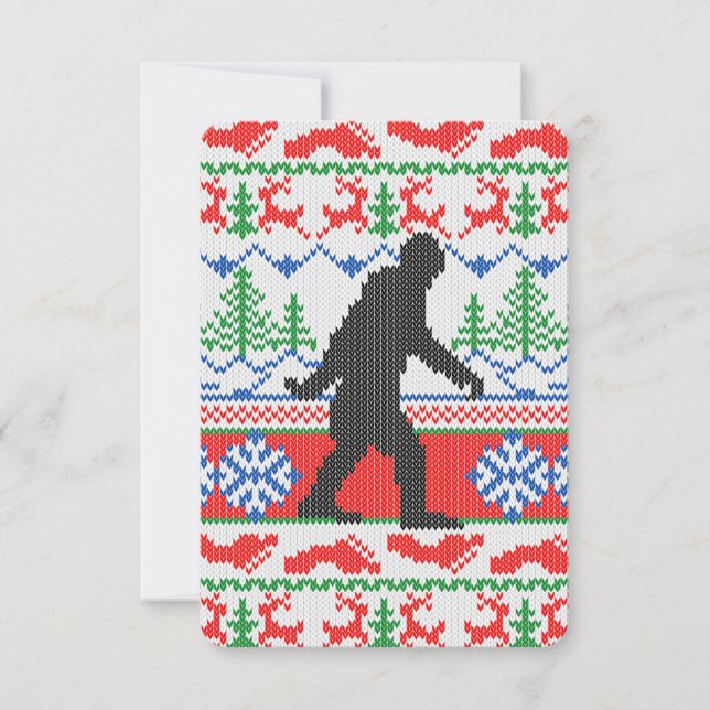 Invitation Gone Squatching, un vilain style de knit de Noël (Devant)