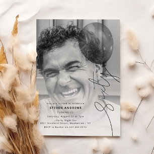 Invitation Gonflage de soixante ballons   Photo fête d'annive