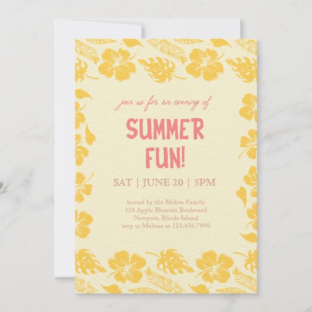 Invitation Good Vibes & Sunshine Summer Party (Devant)