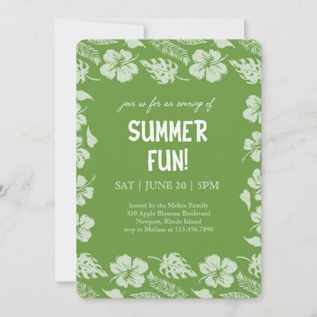 Invitation Good Vibes & Sunshine Summer Party (Devant)