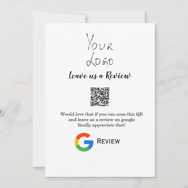 Invitation Google examen logo de l'entreprise Analyser QR exa (Devant)
