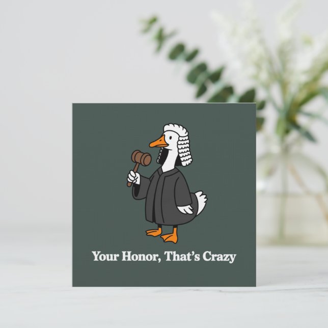 Invitation Goose Lawyer Law School Graduation Gift Funny  (Debout devant)