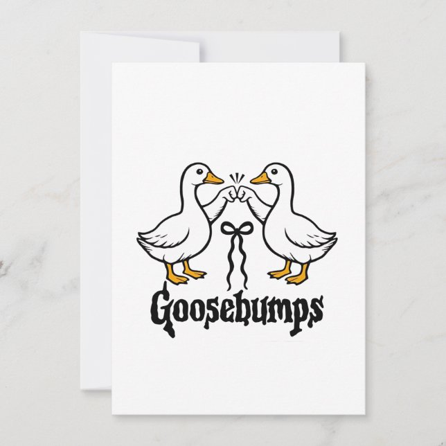 Invitation Goosebums Silly Goose Funny Meilleurs Amis (Devant)