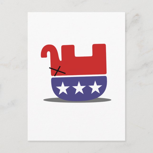 Invitation GOP d'éléphant mort (Devant)