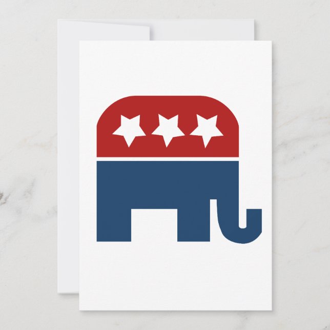 Invitation GOP éléphant Logo républicain (Devant)