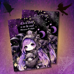 Invitation Goth Baby Girl livrée par Crow Moonlight