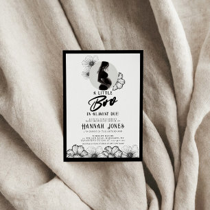 Invitation Goth Baby shower Skulls & Fleurs