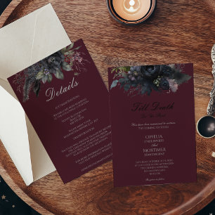 Invitation Goth Floral Jusqu'À La Mort Détails Officiels Mari