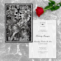 Goth Til Death Fête Squelette Fête des mariées