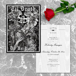 Invitation Goth Til Death Fête Squelette Fête des mariées