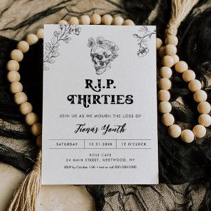 Invitation Gothic Love 40th Birthday Invitation, RIP 30