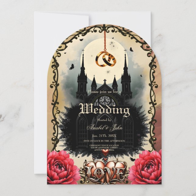 Invitation Gothic Moon –Eternal Love Beneath the Midnight Sky (Devant)