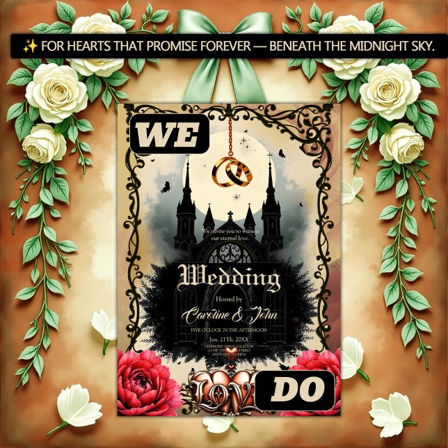 Invitation Gothic Moon –Eternal Love Beneath the Midnight Sky (Créateur téléchargé)