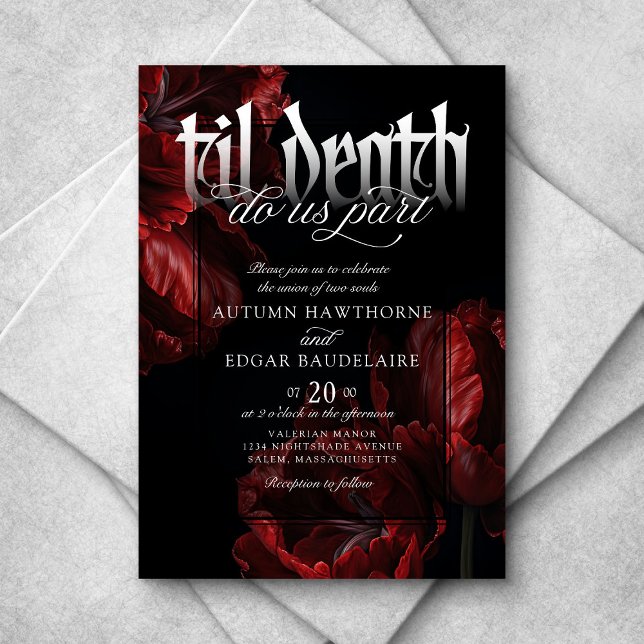 Invitation Gothic Til Mariage de la mort (Créateur téléchargé)