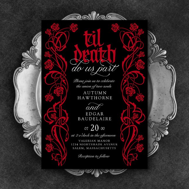 Invitation Gothic Til Mariage de la mort (Créateur téléchargé)