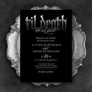 Invitation Gothic Til Mariage de la mort