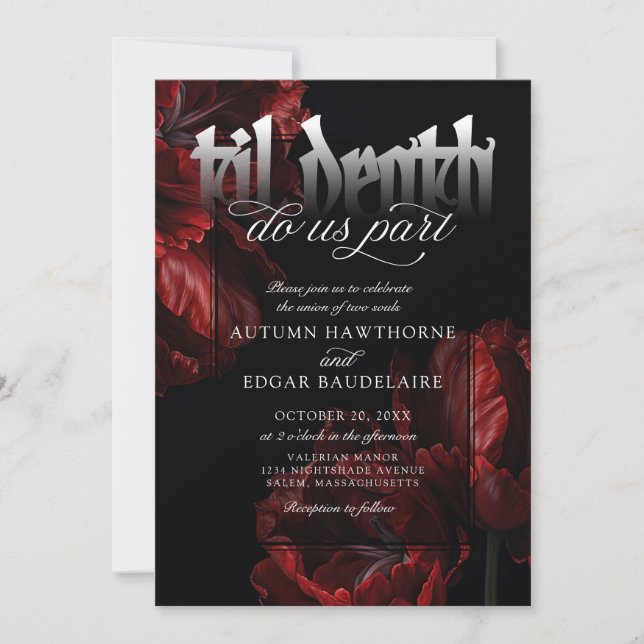 Invitation Gothic Til Mariage de la mort (Devant)