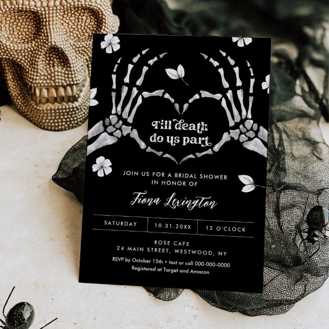 Invitation Gothique Amour Halloween Nuptiale Douche Invitatio (Créateur téléchargé)