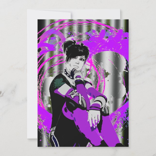 Invitation Gothique Anime Sweet 16 (Devant)