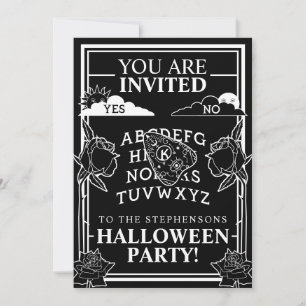 Invitation Gothique Black Talboard Éffrayant Halloween Party
