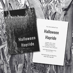 Invitation Gothique Cornfield Halloween Hayride Party