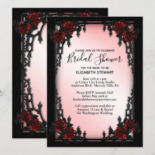 Invitation gothique de douche nuptiale Infos d'ins