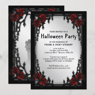 Invitation Gothique de la fête d'Halloween