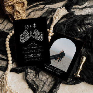 Invitation Gothique Enregistrer La Date, Noir Enregistrer La