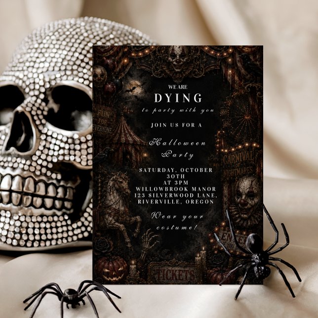 Invitation Gothique Épouvantable Halloween (Créateur téléchargé)
