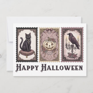 Invitation Gothique Épouvantable Halloween, Décor céleste de
