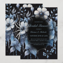 Gothique Fleurs Bleu Poudre Toile d'Araignée Baby