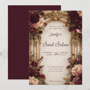 Invitation Gothique Floral Humeur Douce 16