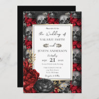 Gothique Floral Skuls Mariage